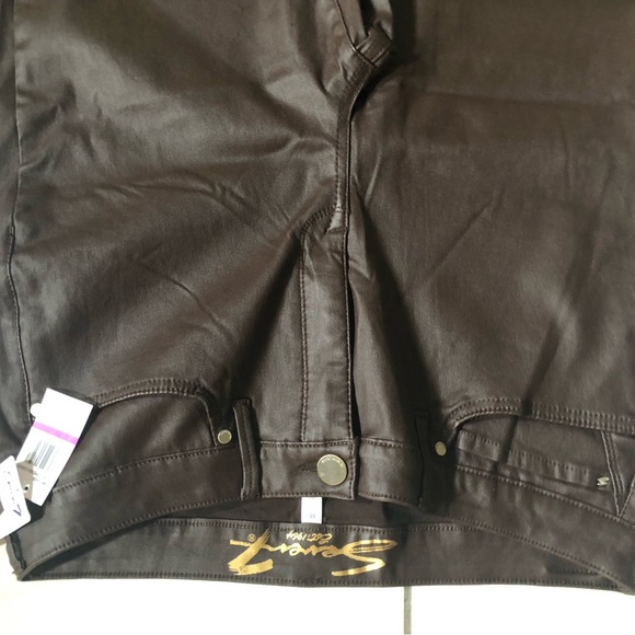 SEVEN 7 stretch Skinny Coated Jeans. Faux leather. Size: 16 - Picture 7 of 9